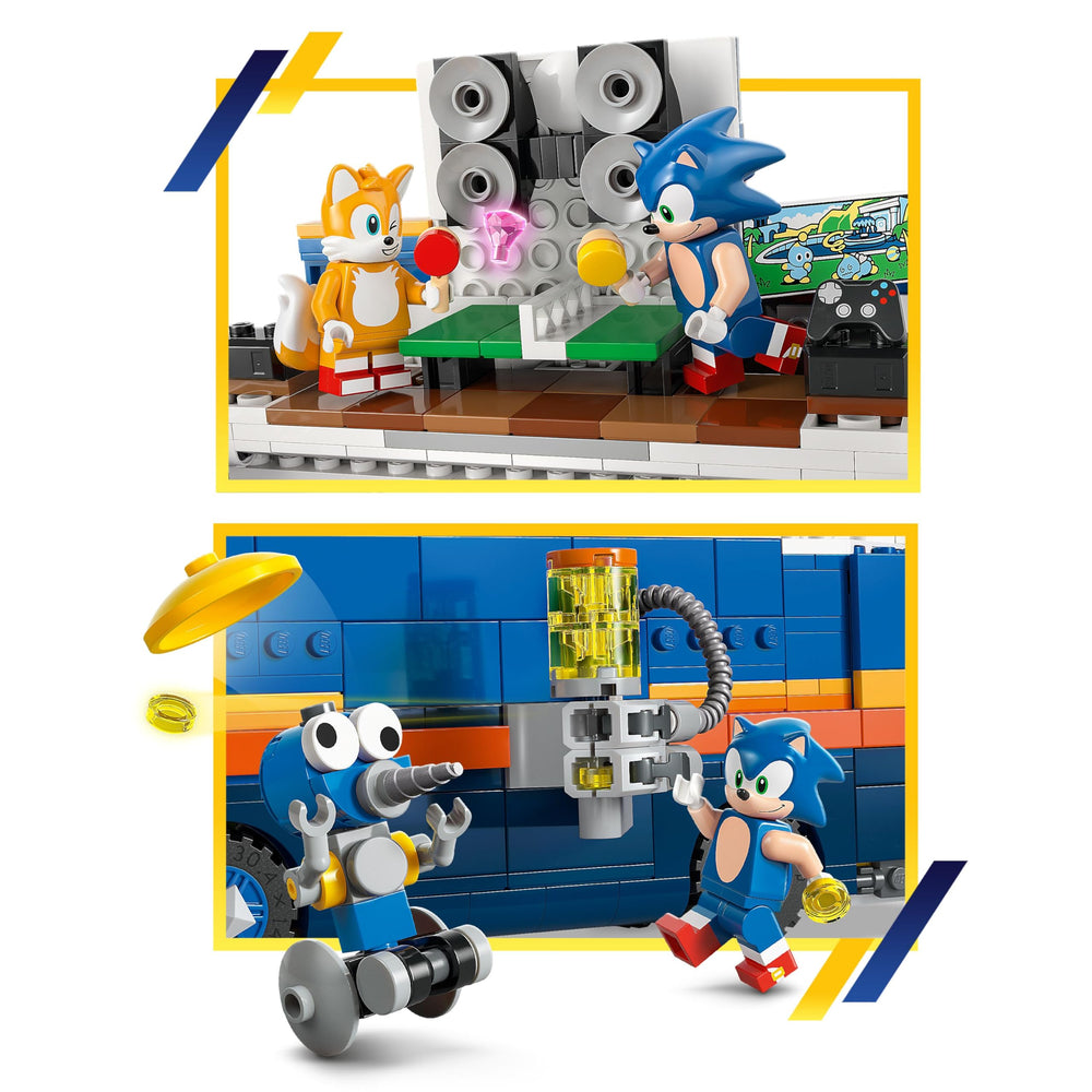 LEGO Sonic Command Truck storage room—door and ramp for gear and features.