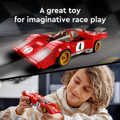 Driver minifigure included for immersive play and authentic race-day scenes.