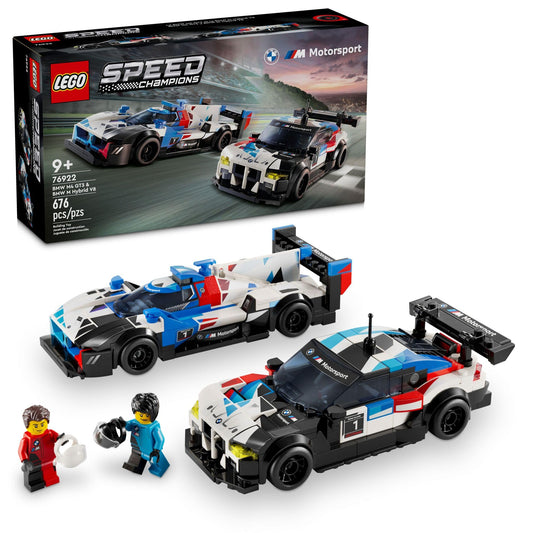 LEGO Speed Champions BMW M4 GT3 model with authentic motorsport detailing for display and play.