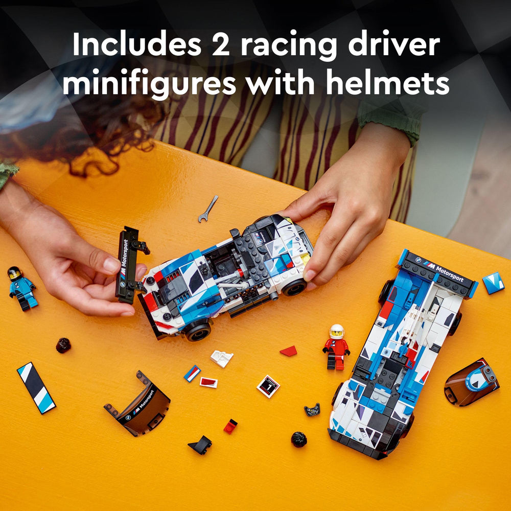 LEGO Speed Champions build and display set encourages creative play and collectible display.