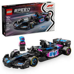 LEGO Speed Champions BWT Alpine F1 A524 cockpit open for quick race setup