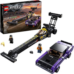 LEGO Speed Champions Mopar Dodge Top Fuel Dragster ready for display and fast play.