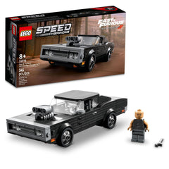 LEGO Speed Champions 1970 Dodge Charger RT front view for display and imaginative play.