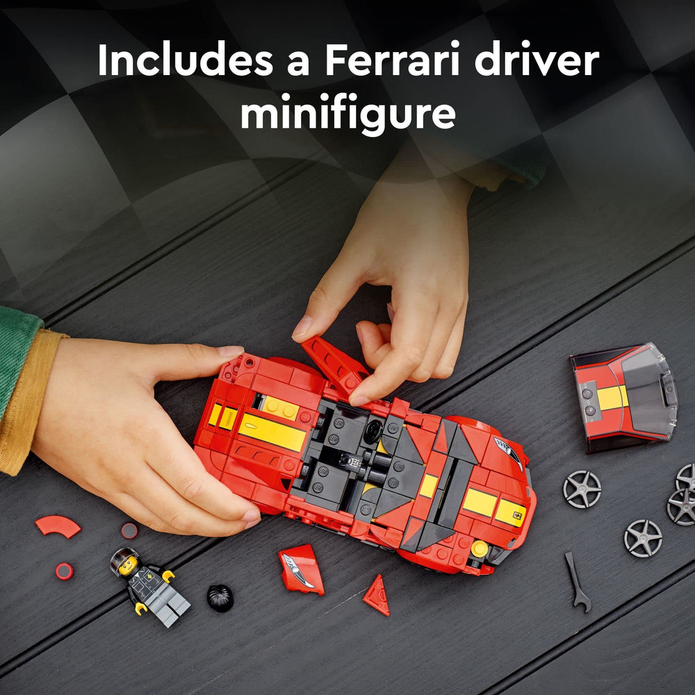LEGO Speed Champions Ferrari 812 Competizione exhaust pipes finish complete look.