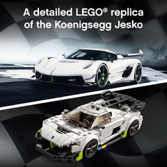 LEGO Speed Champions Koenigsegg Jesko 76900 8-stud chassis for two-seat cockpit