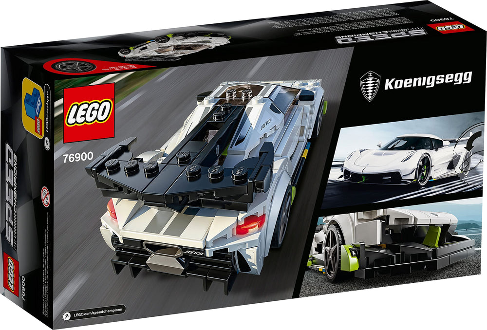 LEGO Speed Champions Koenigsegg Jesko 76900 packaging display for easy gifting and display