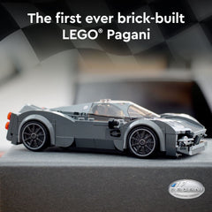 LEGO Speed Champions Pagani Utopia 76915 central exhaust detail adds realism.
