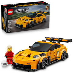 LEGO Speed Champions Porsche 911 GT3 RS front view with rear wing for display