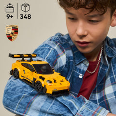 LEGO Speed Champions Porsche 911 GT3 RS rear view highlighting air intakes and silhouette