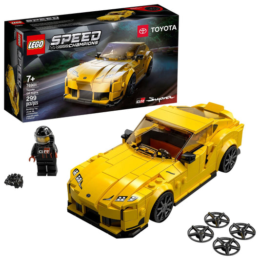 LEGO Speed Champions Toyota GR Supra 76901 chassis detail for accurate scale modeling.