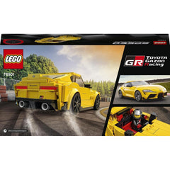 LEGO Speed Champions Toyota GR Supra driver minifigure adds authentic racing flair.