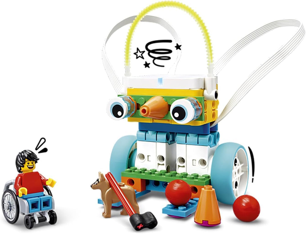 LEGO Spike Essential programming-flow showing beginner-friendly coding with blocks and sensors