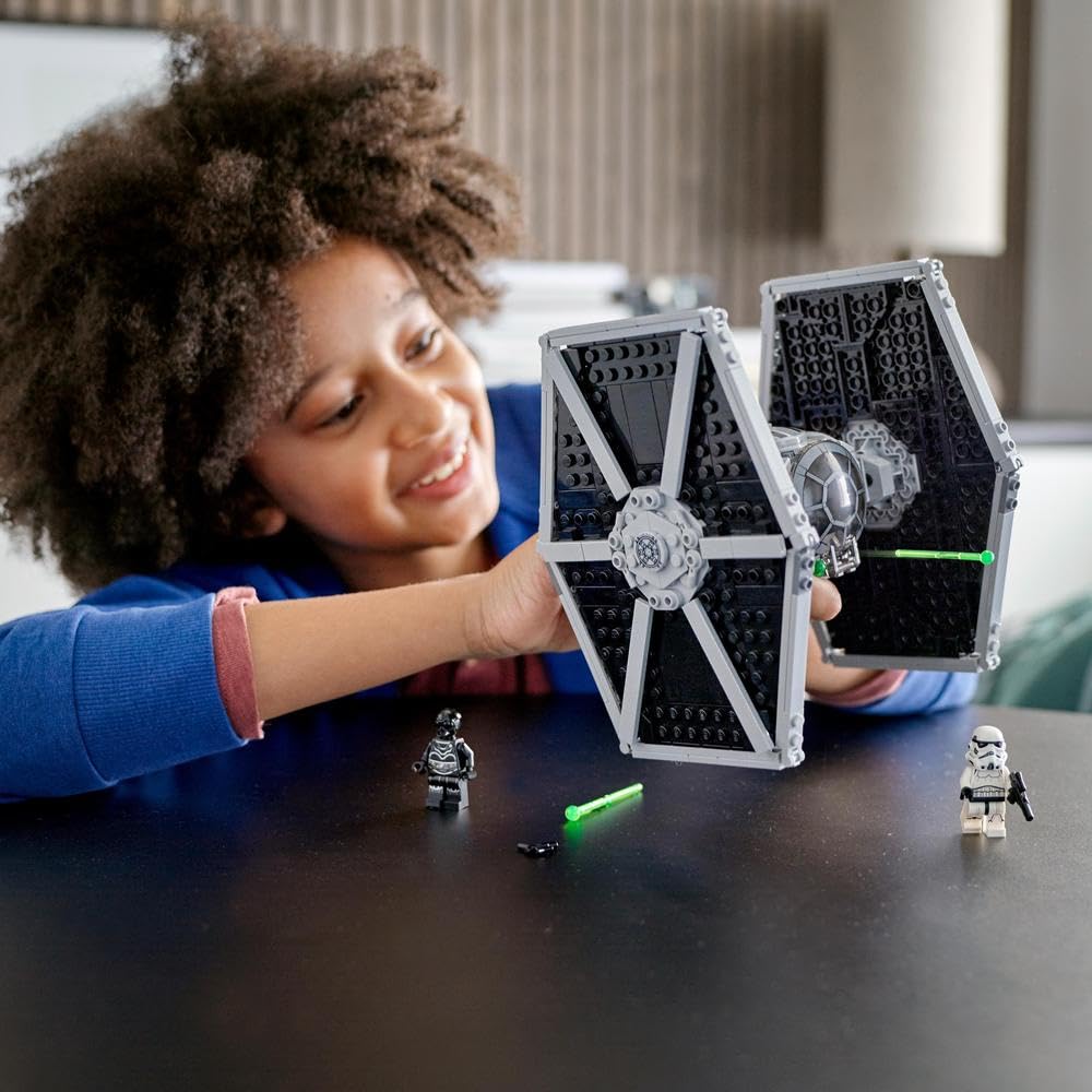 LEGO Star Wars 75300 TIE Fighter Imperial cockpit opening for play access