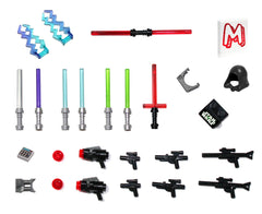 LEGO Star Wars eight-lightsabers set for imaginative battles and display.