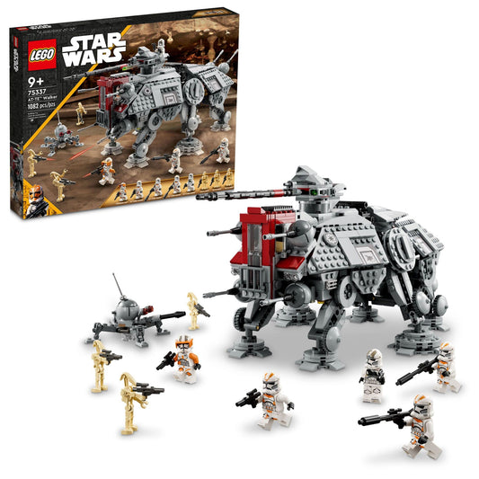 LEGO Star Wars AT-TE Walker 75337 poseable legs for dynamic battles.