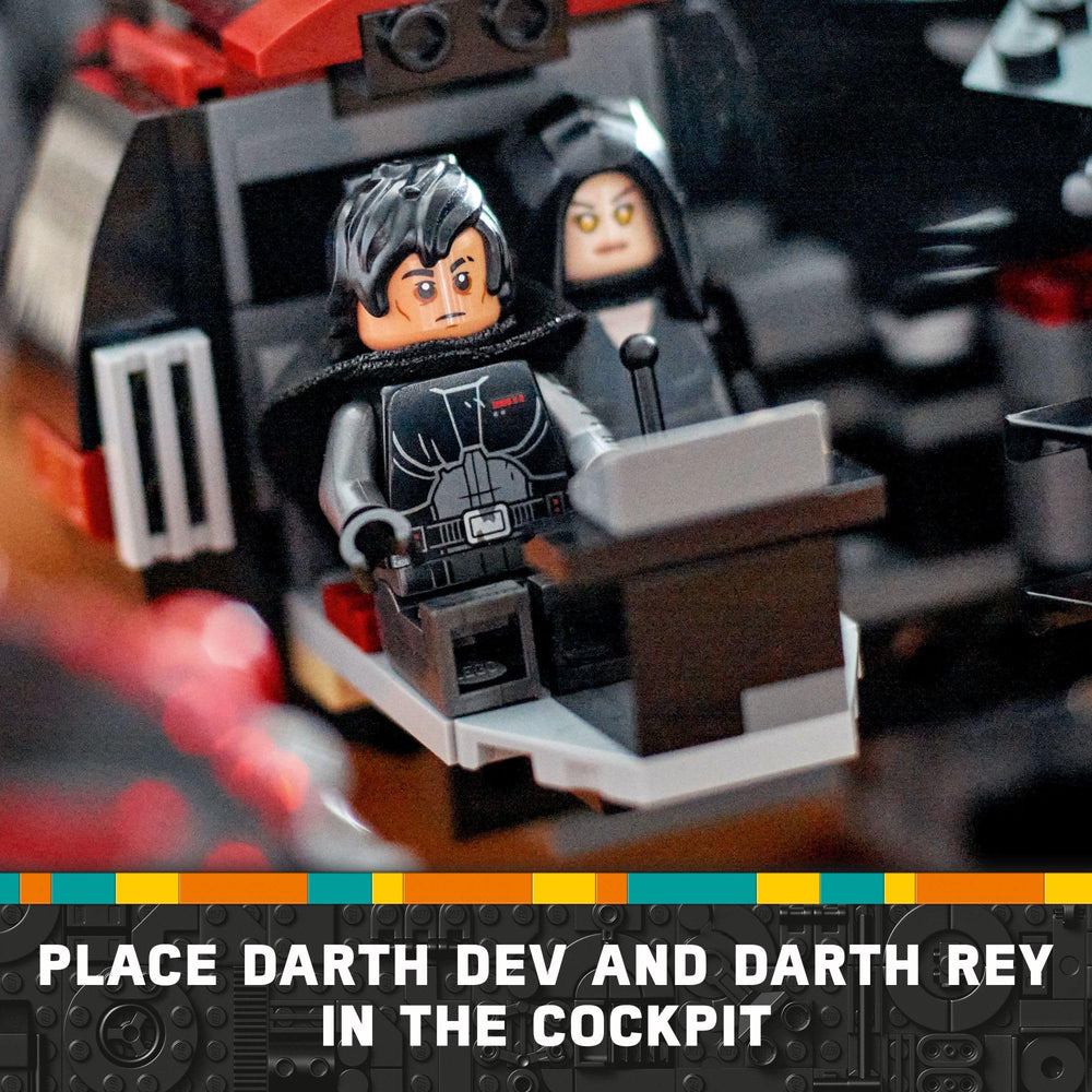 LEGO Star Wars Dark Falcon build highlights the scale and assembly experience.