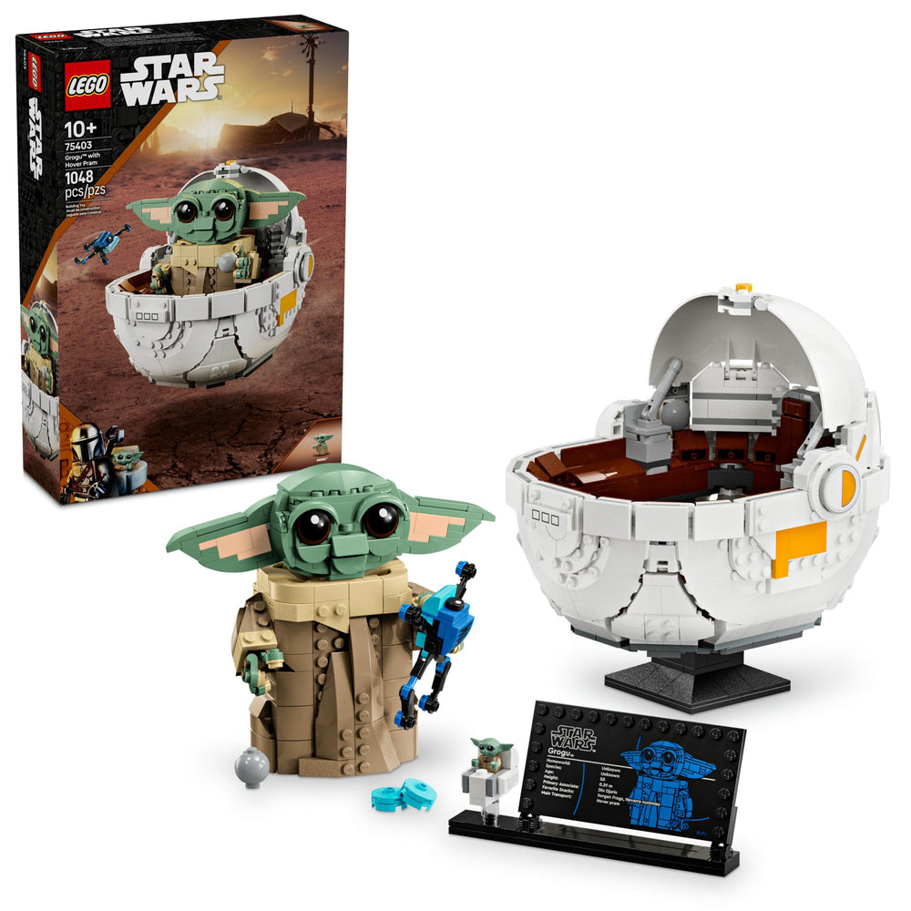 lego star wars grogu hover pram assembly for display and imaginative play