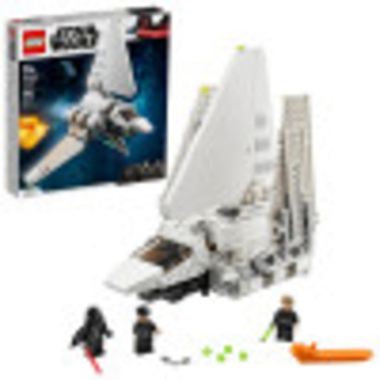 LEGO Star Wars Imperial Shuttle cockpit view shows opening cockpit for minifigures