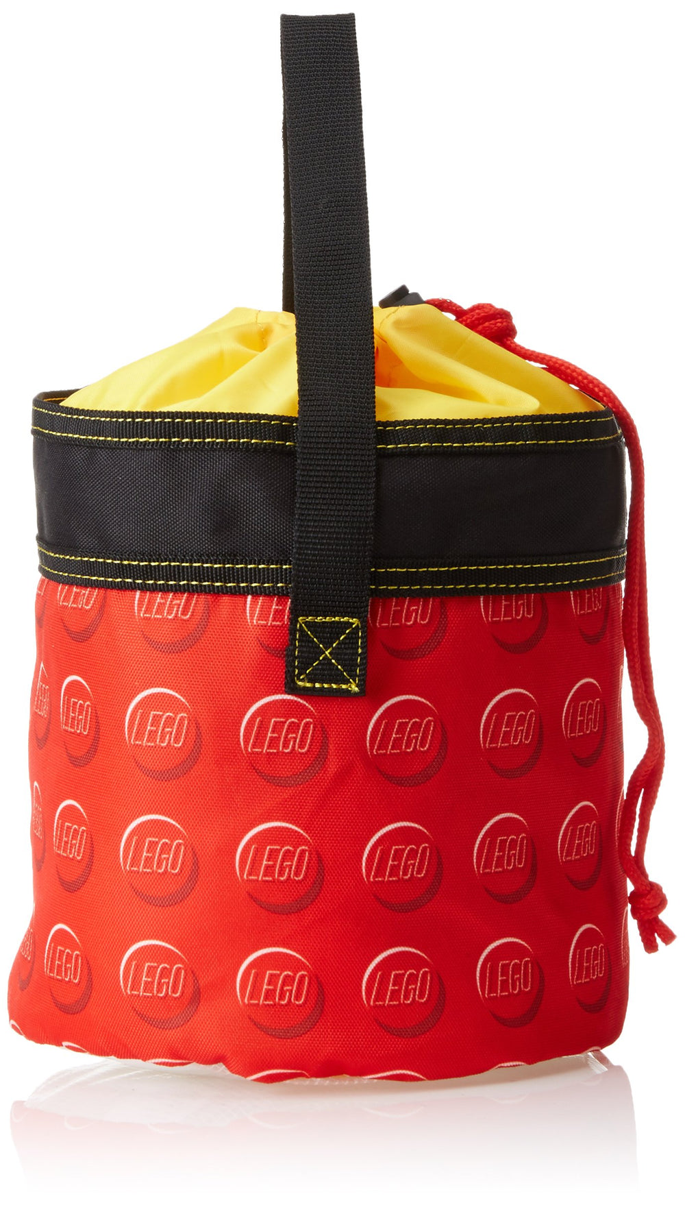 LEGO Storage Cinch Bucket Red sturdy carry handle for easy transport