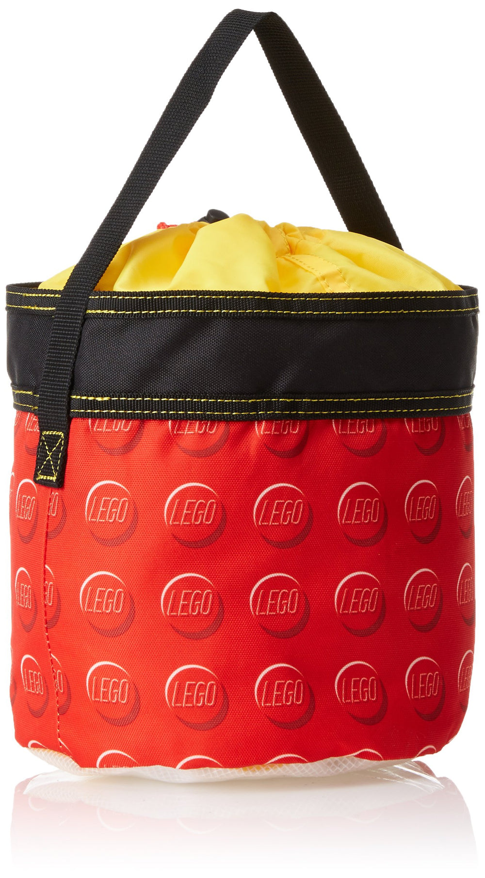 LEGO Storage Cinch Bucket Red clear EVA base for quick visibility and cleaning