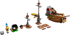 Airship interior unfolds for dynamic play scenes in LEGO Super Mario.