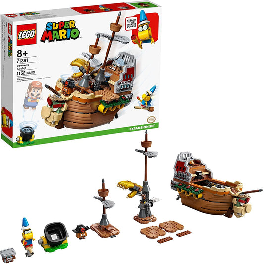 LEGO Super Mario Bowser Airship model for display and imaginative play.
