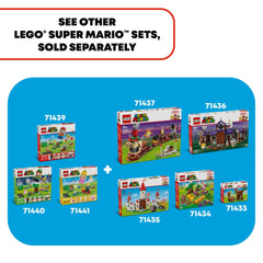 LEGO Super Mario Cloud picnic seat with fishing pole invites cooperative play.
