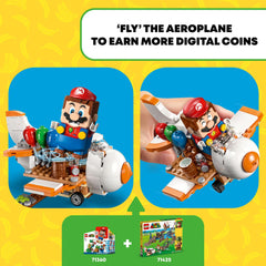 LEGO Super Mario Funky Kong airplane shop featuring action tags