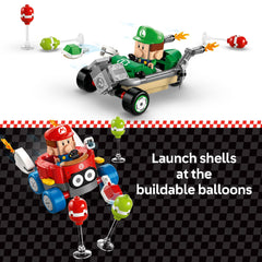 LEGO Super Mario interactive sounds and visuals enhance kids' racing experiences during playtime.
