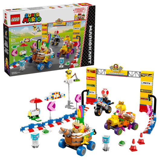 LEGO Super Mario Kart Baby Peach figure for imaginative racing play at home