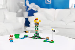 Levers at the tower base trigger topple action when Mario or Luigi lands