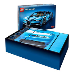 LEGO Technic Bugatti Chiron 42083 duo-tone blue color collectors display piece