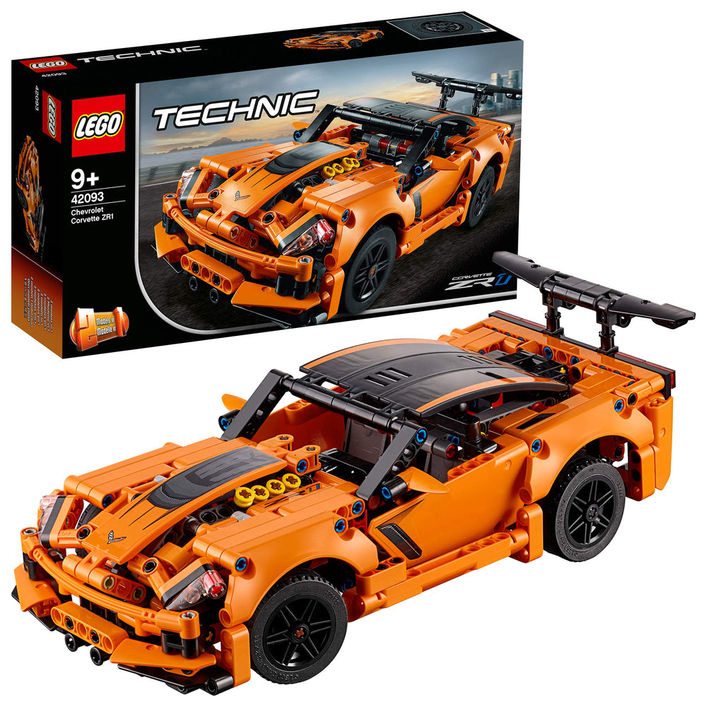 LEGO Technic Corvette ZR1 steering and chassis reveal interactive building.