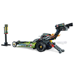 LEGO Technic Dragster exhaust flames for authentic race vibes.