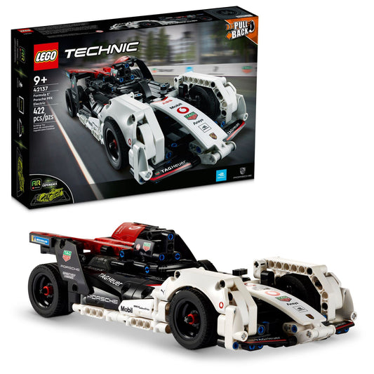 LEGO Technic Porsche 99X pull-back race car ready for action