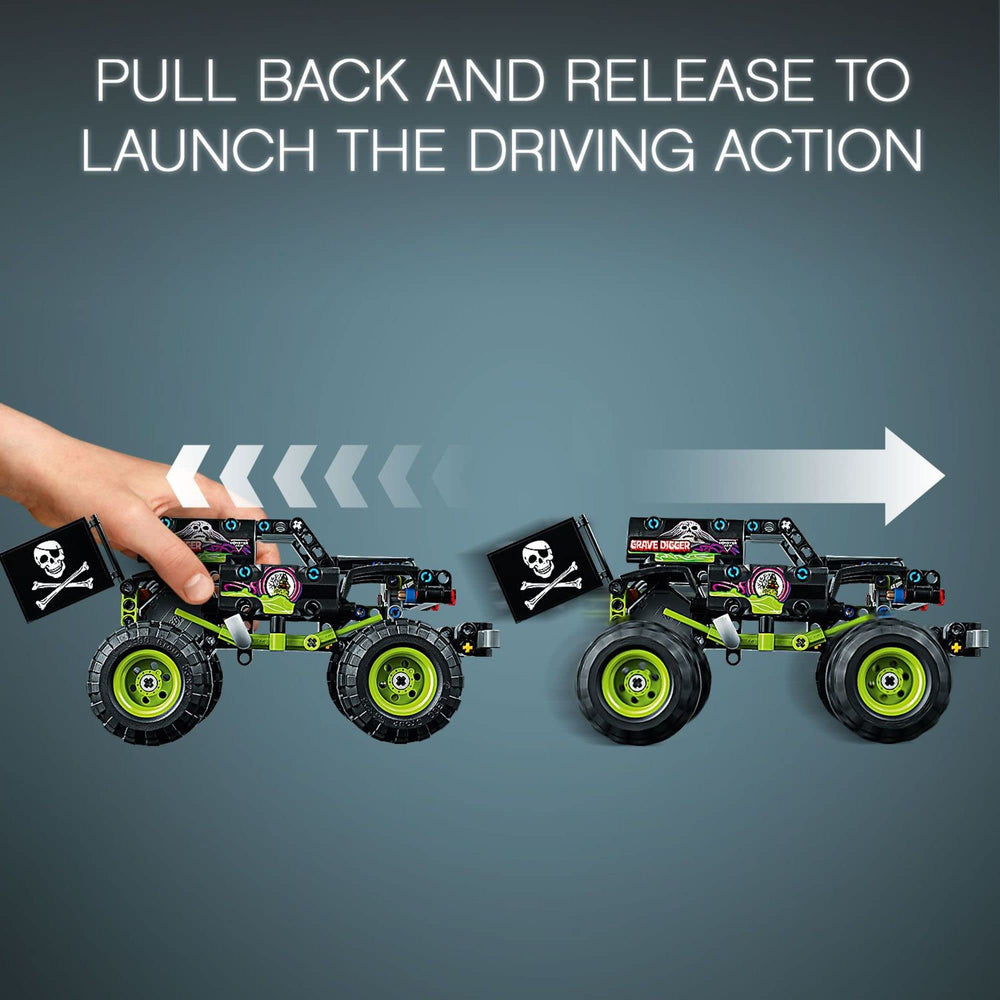 Giant tires give dramatic stance and stable stunts