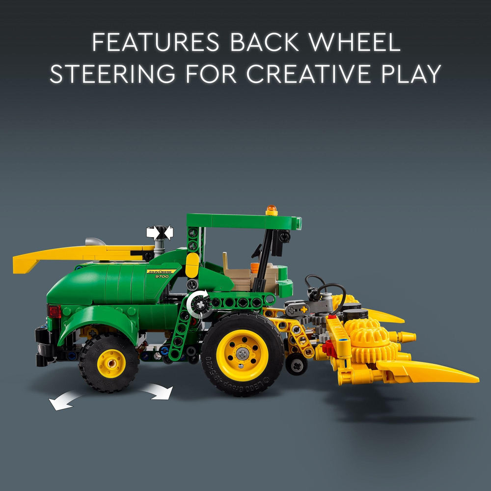 LEGO John Deere 9700 set packaging highlights gift-ready design for birthdays.