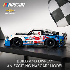 LEGO Technic NASCAR Camaro ZL1 engine detail with moving pistons for hands-on play