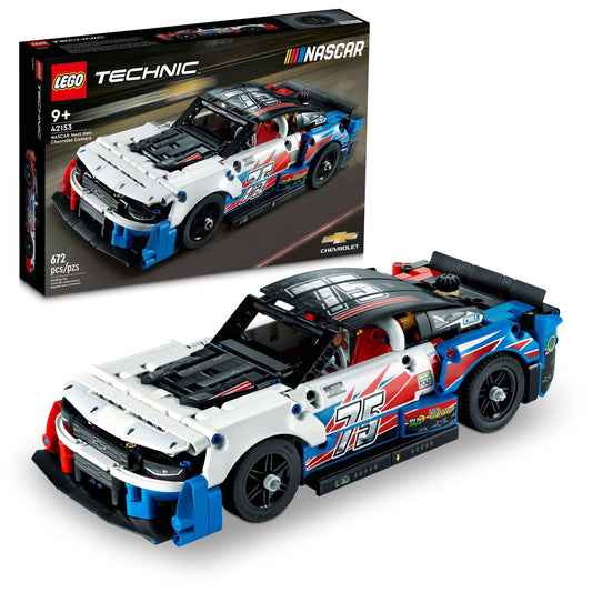 LEGO Technic NASCAR Camaro ZL1 front view, ideal for display and collection