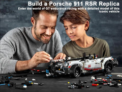 LEGO Technic Porsche 911 RSR door and track map detail on door panel