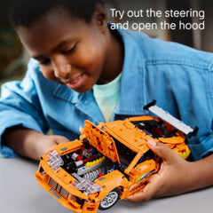 LEGO Technic Supra trunk NOS bottles detail enhances scene authenticity.