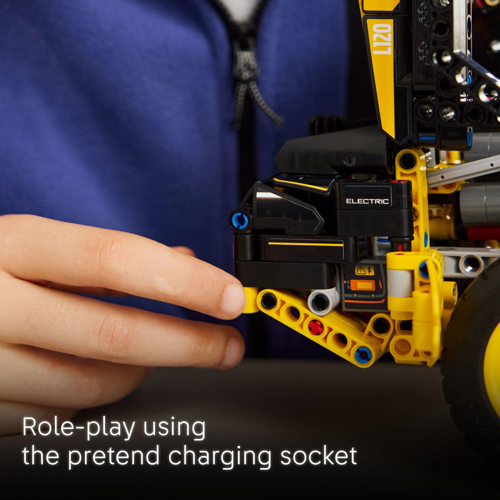 LEGO Technic Volvo L120 Electric Wheel Loader assembly challenge shows building complexity