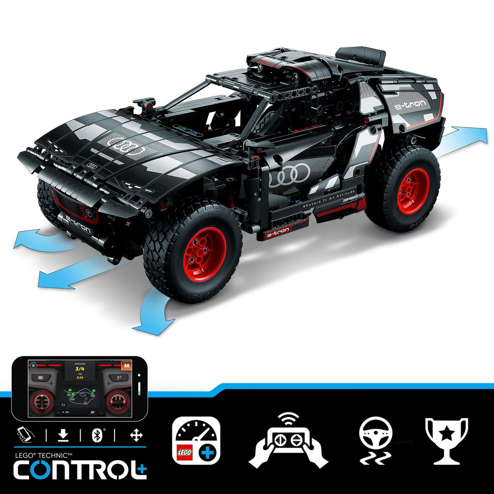 LEGO Technic Audi RS Q e-tron 42160 detailed interior for immersive play