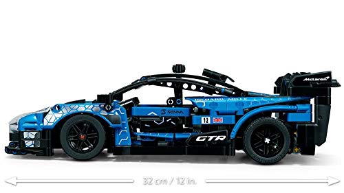 LEGO Technic McLaren Senna GTR 42123 rear view showing authentic graphics