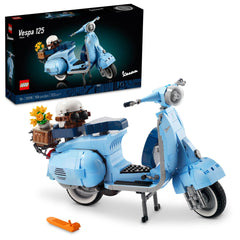 LEGO Vespa 125 model front view for elegant display and collection.