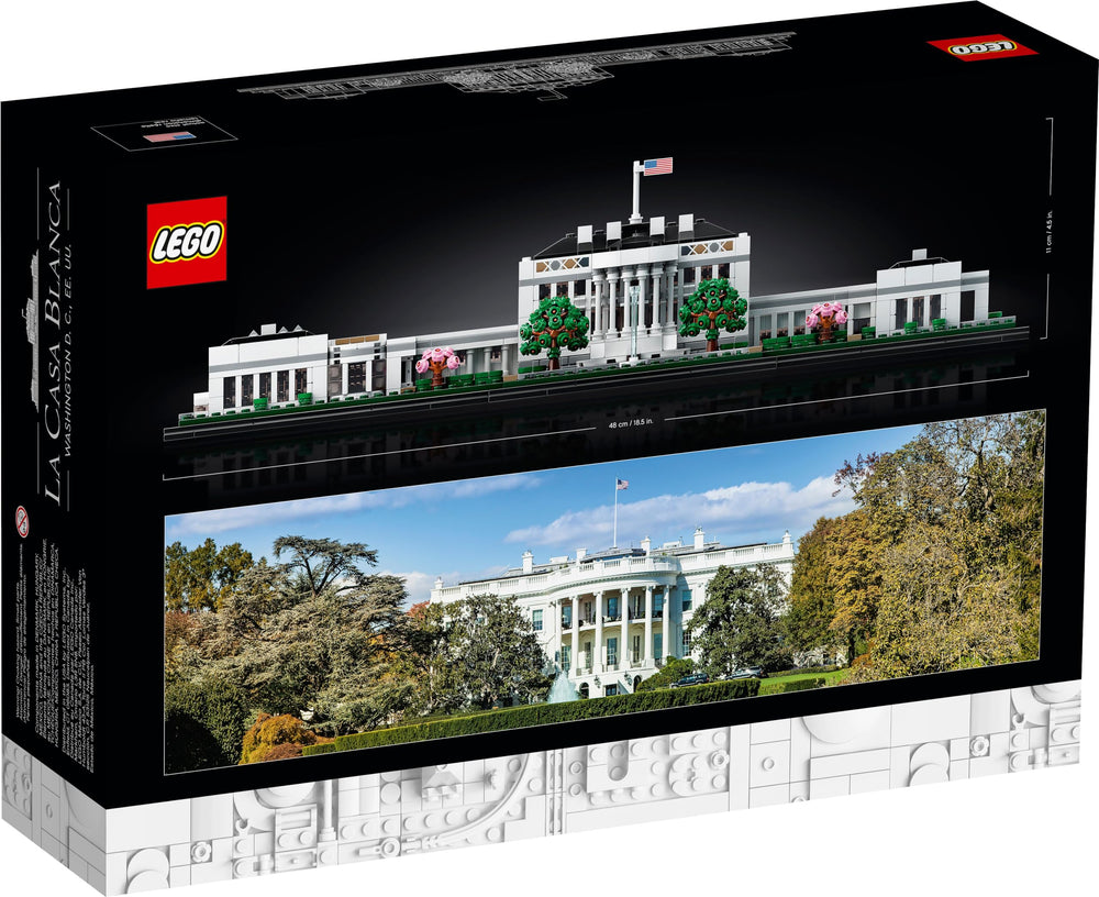 LEGO White House garden areas including Jacqueline Kennedy Garden and Rose Garden