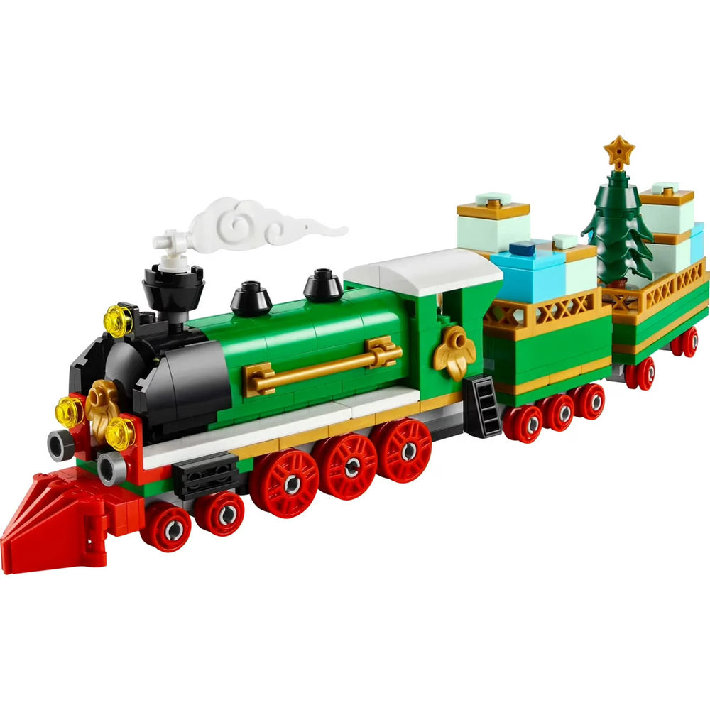 LEGO Winter Holiday Train 40700 open carriage invites imaginative play.