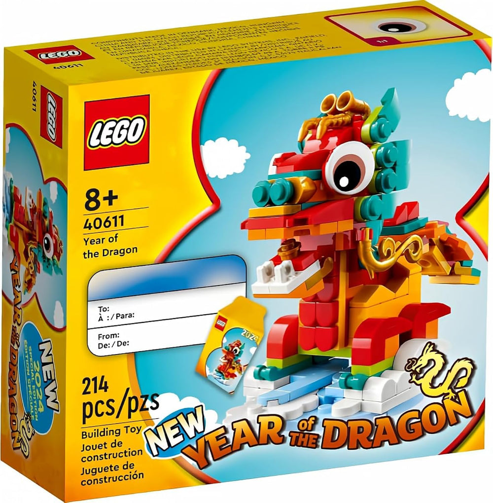 LEGO Year of the Dragon 40611-214 front view for festive display and play