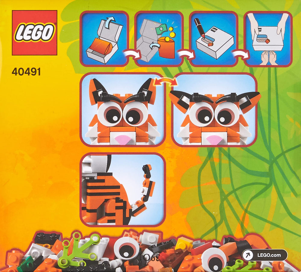 LEGO The Year of the Tiger brick detail emphasizes precision for creative building.