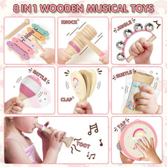 Lehoo Castle pink maracas for collaborative play and social interaction through shared music.